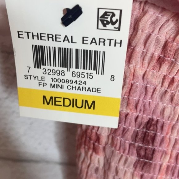 NWT Bar III Floral Print Smocked Waist Top - Picture 9 of 11